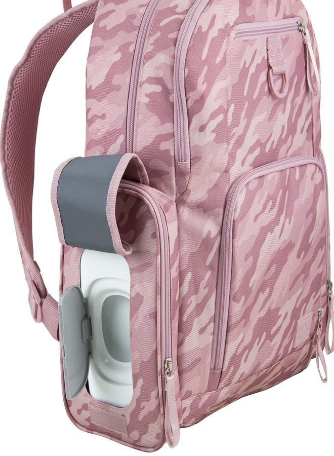 BODHI Baby Portable Diaper Changing Pad Diaper Changer Travel Bag, Changing Mat, Baby Changing Station, Infant Gift, Pink Camo - Image 2